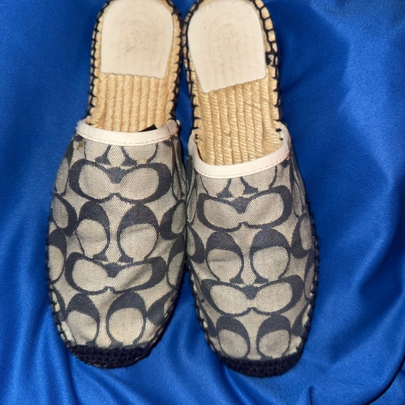 Coach Tan and Black Women's Slippers - Picture 1 of 5